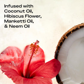 The duo shown on a vanity highlights hydrated, frizz-controlled curls.