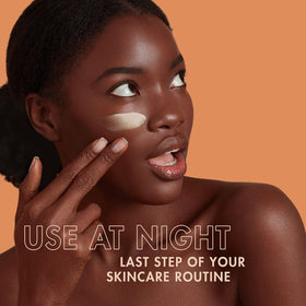Even and Radiant collection display with night cream and related products