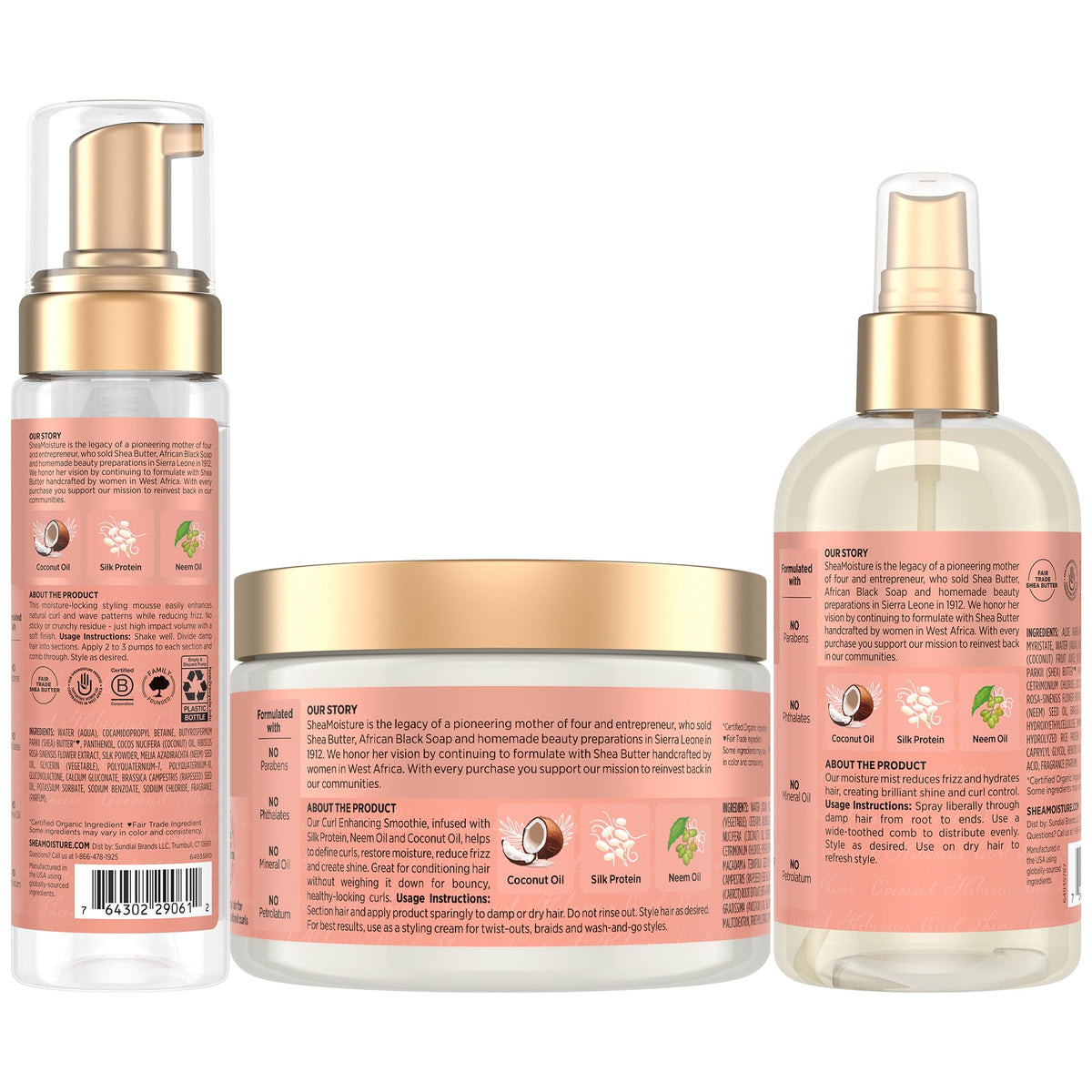 SheaMoisture Hold and Shine Moisture Mist bottle adds moisture and hold