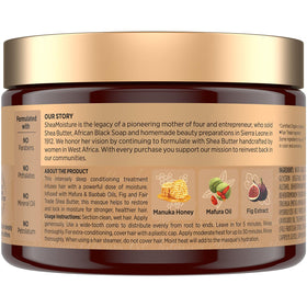 Sheamoisture Manuka Honey Mafura Hair Masque applying treatment on wet hair