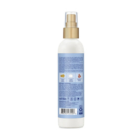 Shea Moisture Manuka Honey Yogurt Leave-In label close-up highlights Fair Trade Shea Butter.