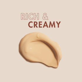 Cream swirl with raw honey highlights natural moisture and rich consistency
