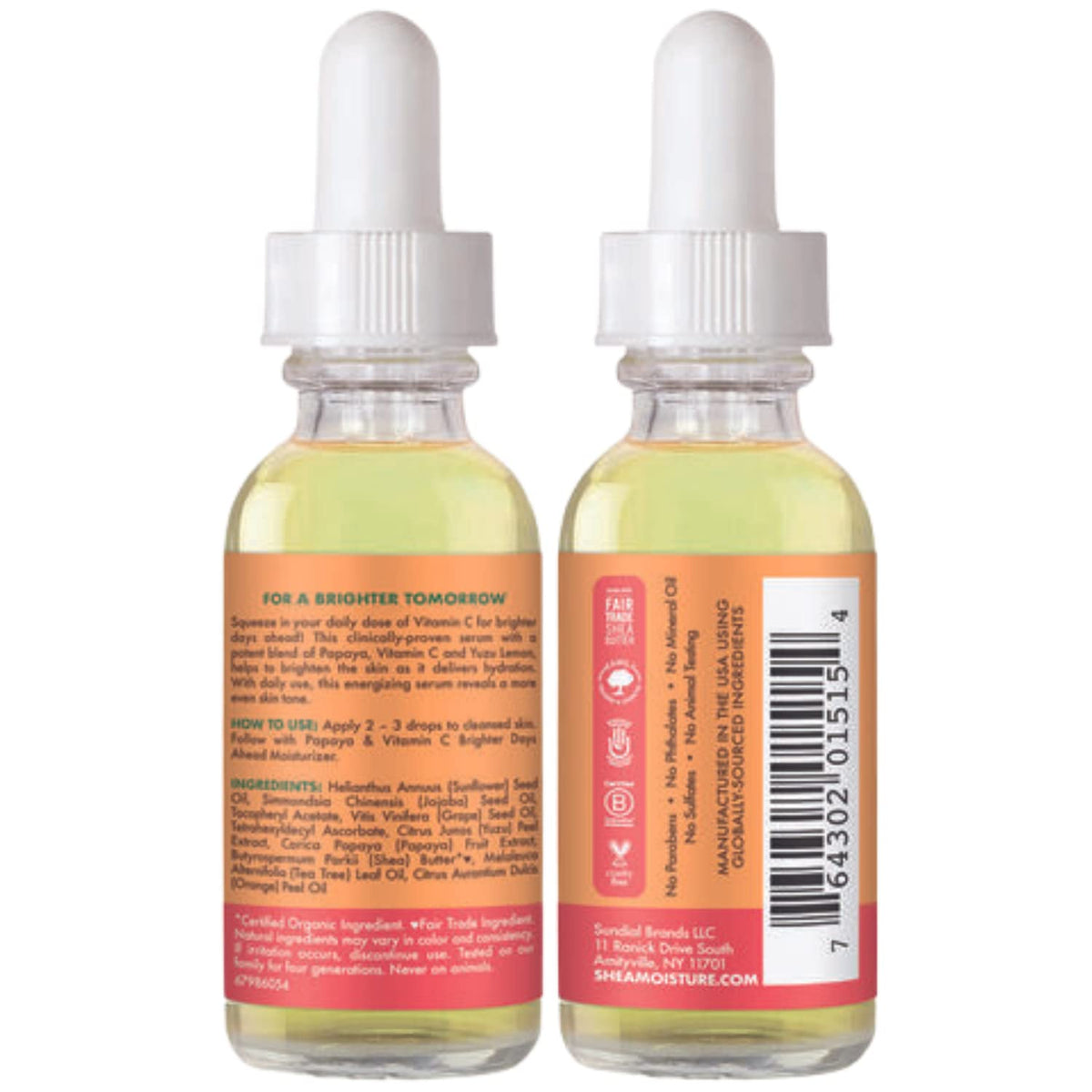 SheaMoisture serum pump-dispense for easy, precise application.