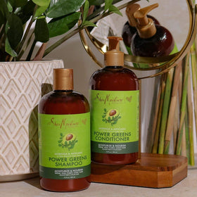 Power Greens conditioner tube ready to nourish and detangle dry curls.