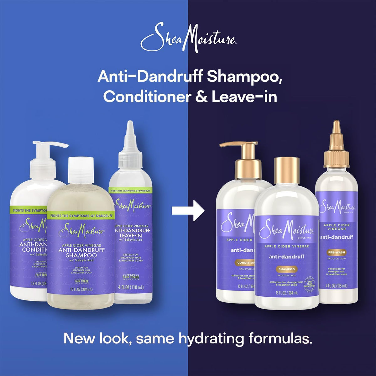 Sheamoisture exfoliating shampoo bottle with salicylic acid targets flakes