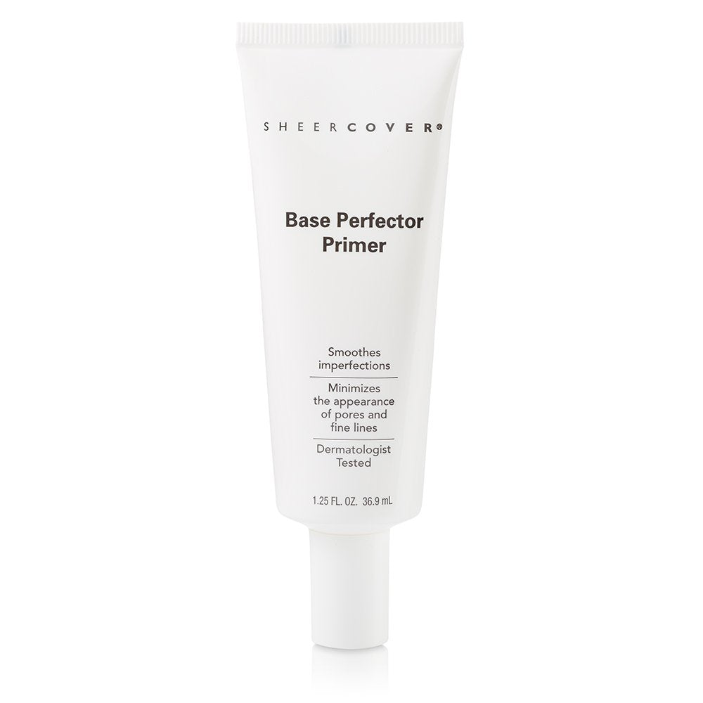 Sheer Cover Base Perfector Primer application for smooth, even makeup base.