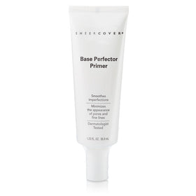 Sheer Cover Base Perfector Primer packaging 1.25 oz for travel-friendly use.