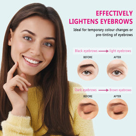 SHEEYOON brow-lightening kit contents for at-home color change.