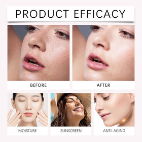 Sheghy Sunglaze reef safe shimmer on body provides glow and protection