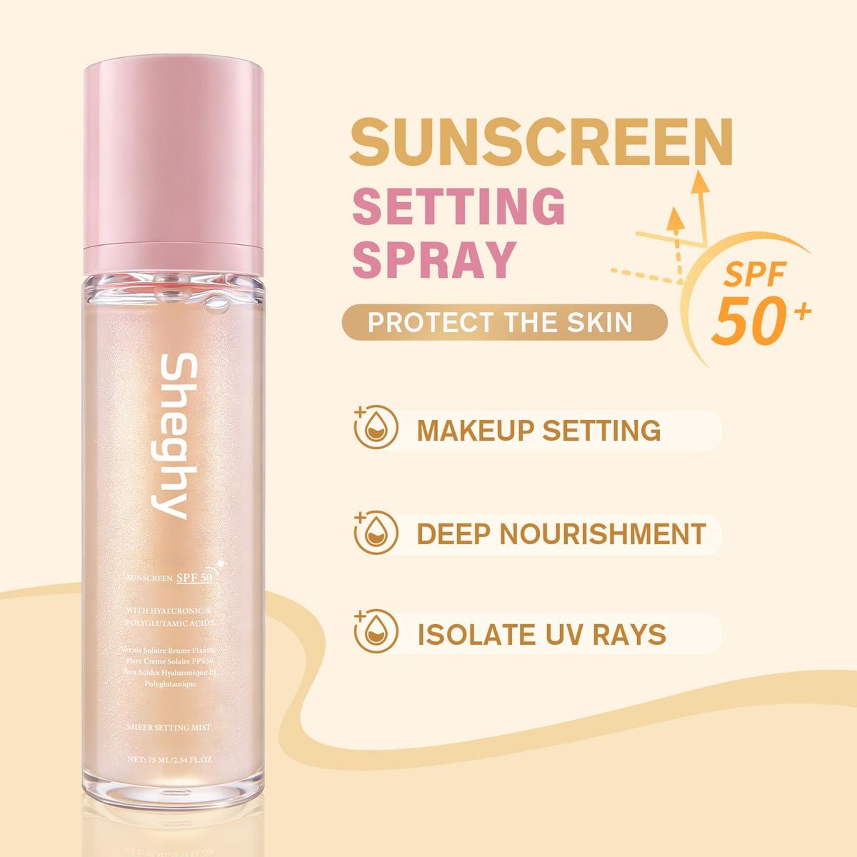 Sheghy Sunglaze shimmering body oil mist adds glow to skin