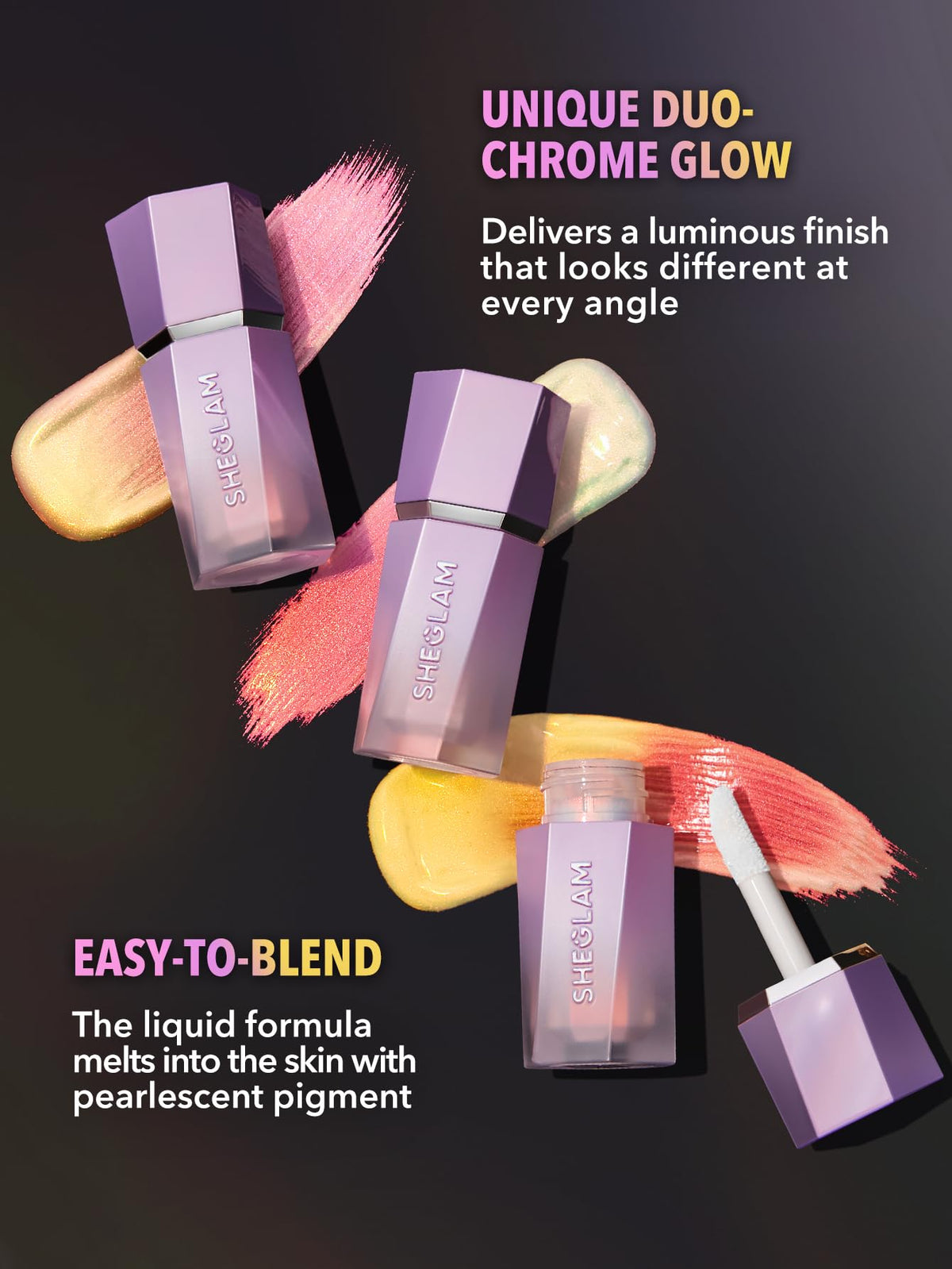 SHEGLAM Chroma-Glow Bloom swirl application demonstrates easy blending for a seamless glow