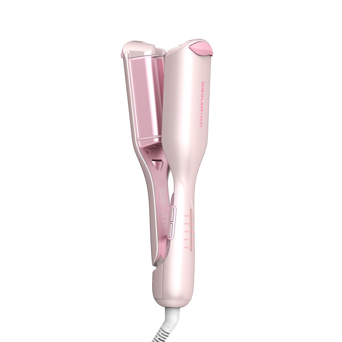 SHEGLAM Pink Beach Wave Waver with 0.75-inch barrel for soft mermaid waves