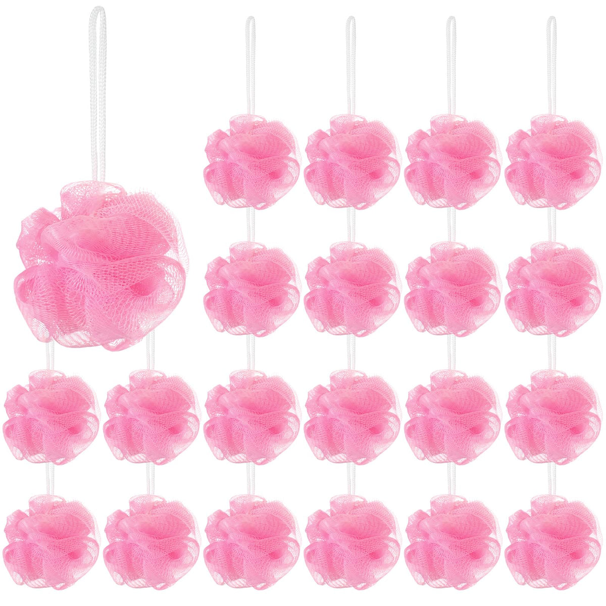 Shellwei pink mini loofah bulk for compact travel exfoliation