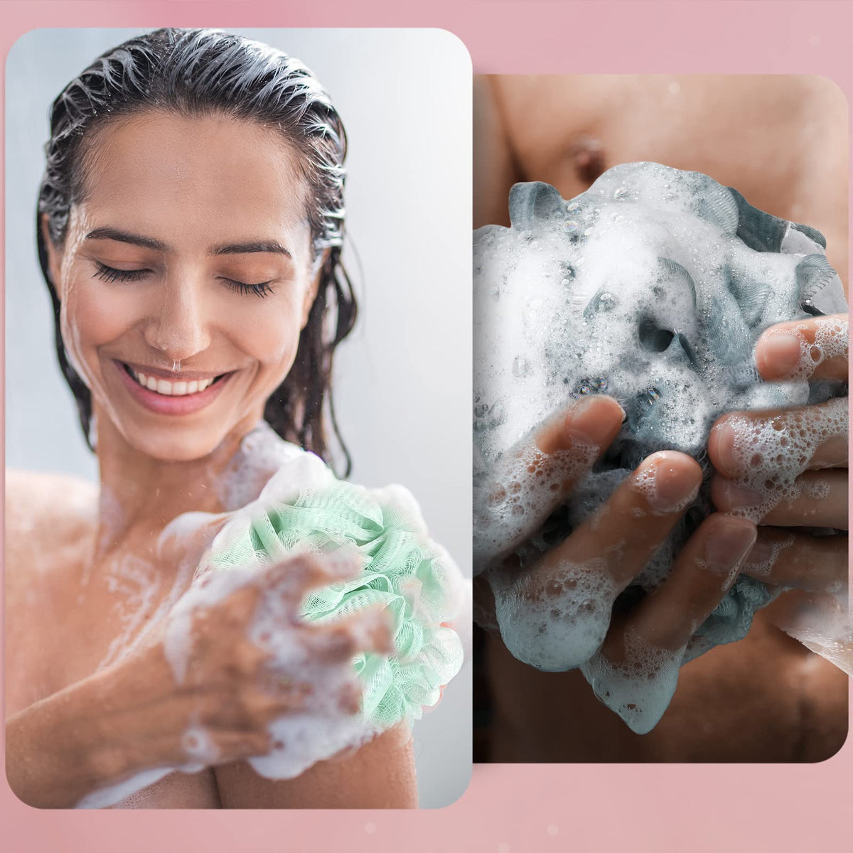 Shellwei mesh exfoliation loofah delivers gentle texture for effective cleansing