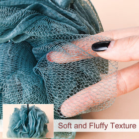 Shellwei 48-pack bath sponge loofah khaki provides comfortable cleansing
