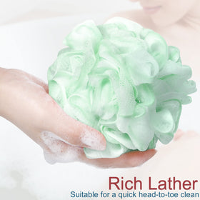 Shellwei 48-pack bath sponge loofah light gray creates rich lather during shower