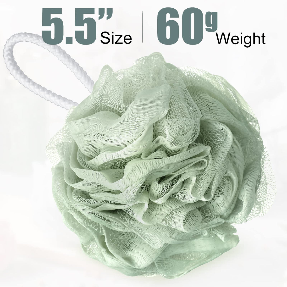 Shellwei charcoal mesh loofah puff for rich lather and cleansing