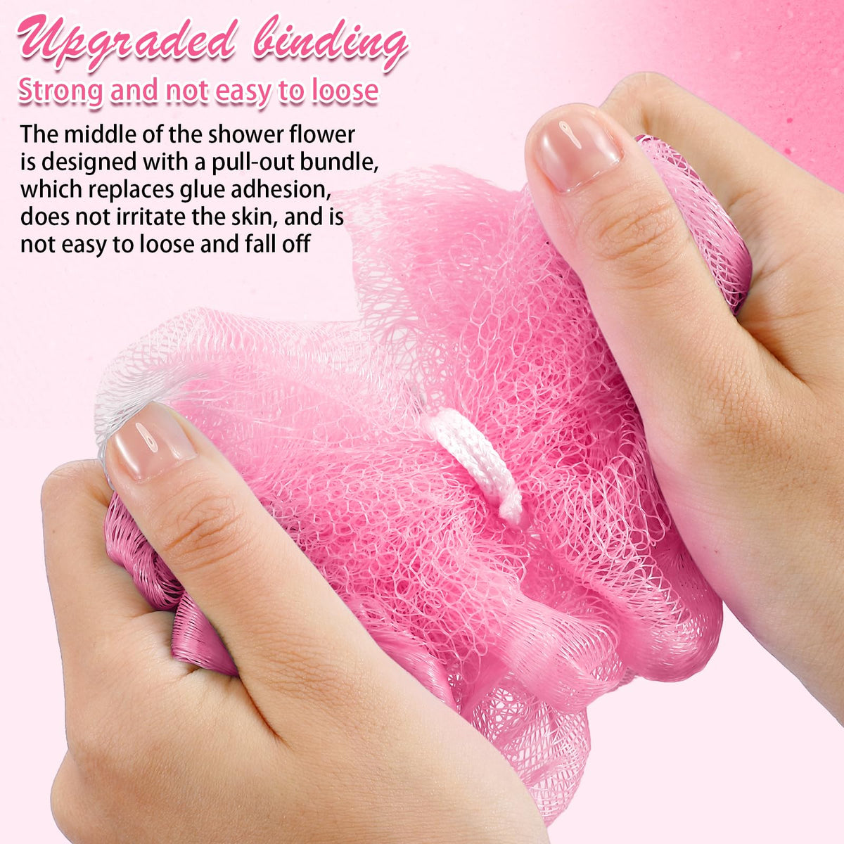 Shellwei daily-use loofah pink reusable for regular baths