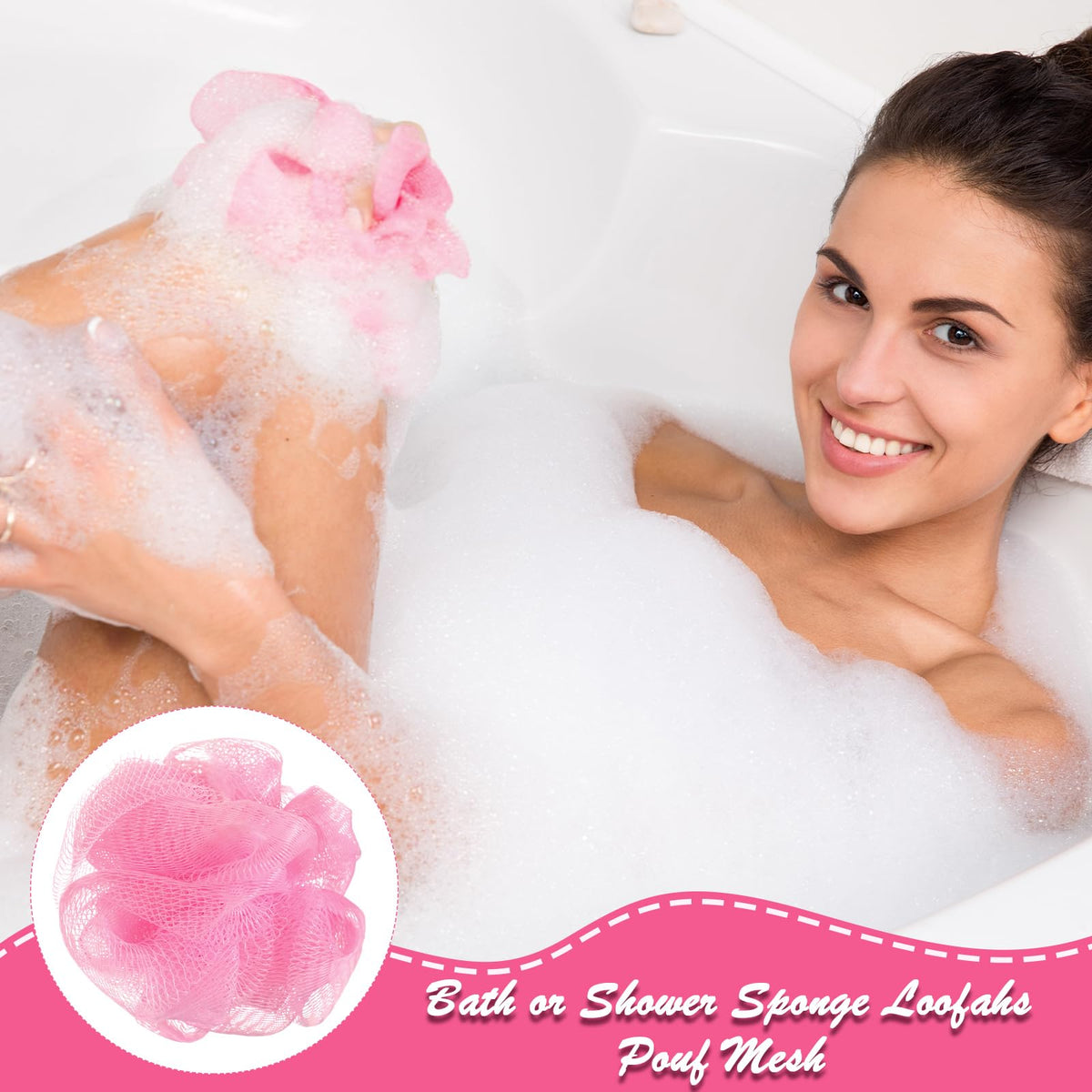 Shellwei bulk pink loofahs pack suitable for gifting
