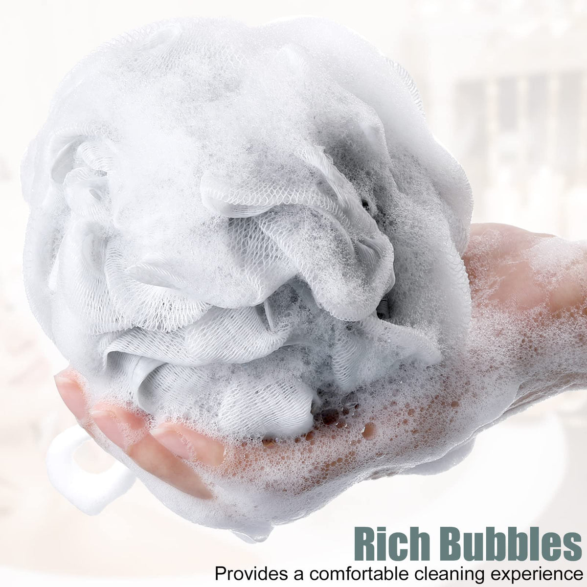 Shellwei exfoliating mesh puff cleanses pores gently