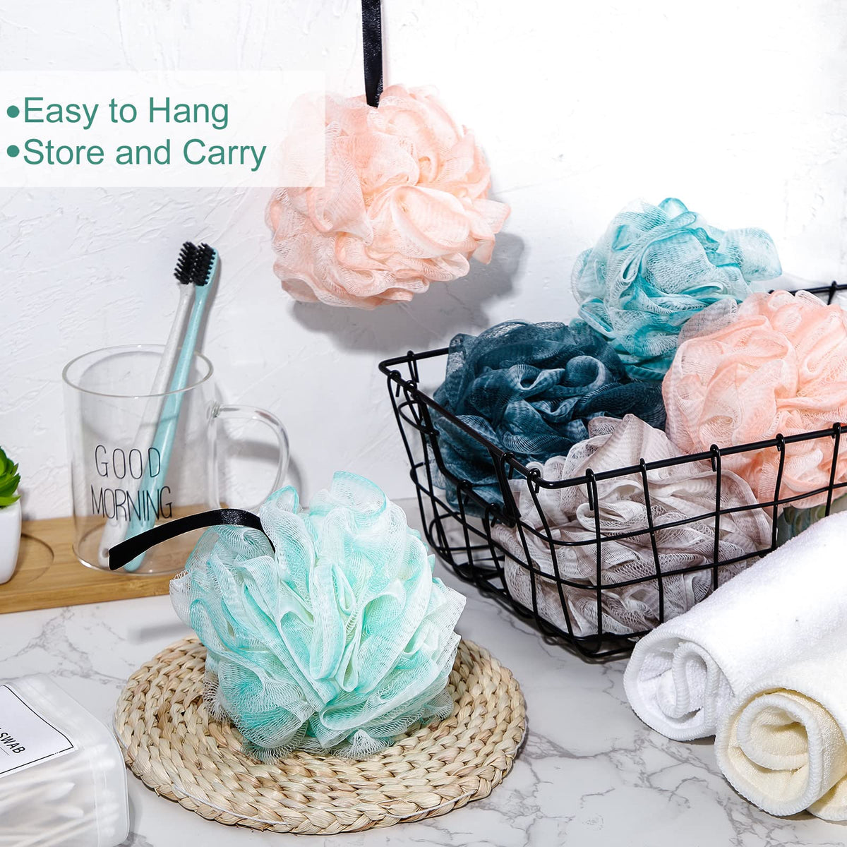 Shellwei lightweight loofahs are easy to pack for travel.