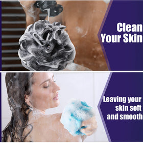 Shellwei travel-friendly pack—compact, lightweight bath pouf for on-the-go cleansing.