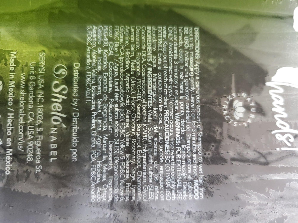 Sheló NABEL Bergamot Shampoo daily-use scene conveys simple, routine care