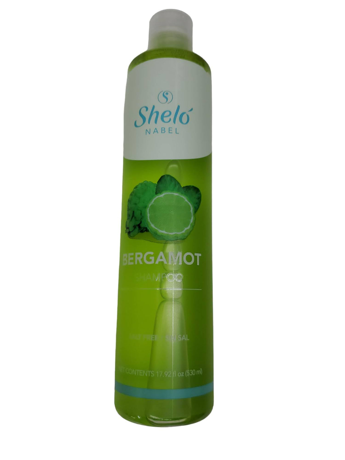 Sheló NABEL Bergamot Shampoo ingredients label highlights natural bergamot oils for nourishment