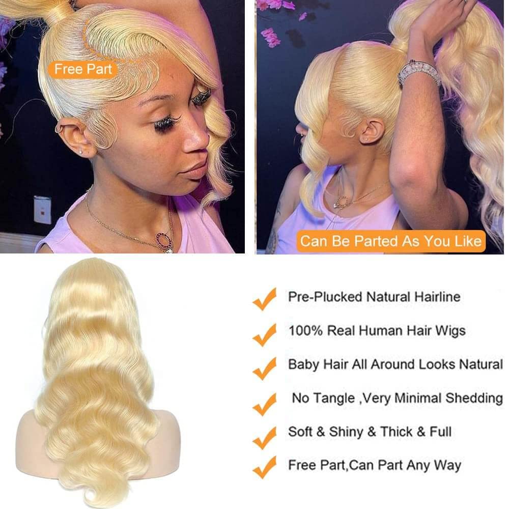 ShengCai 30-inch 613 wig offers dramatic length and movement.