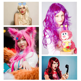 SHENJIPPC wine red wig for elegant evening events.