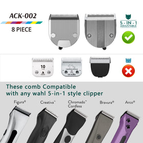 Shernbao stainless steel combs for durable, smooth grooming.