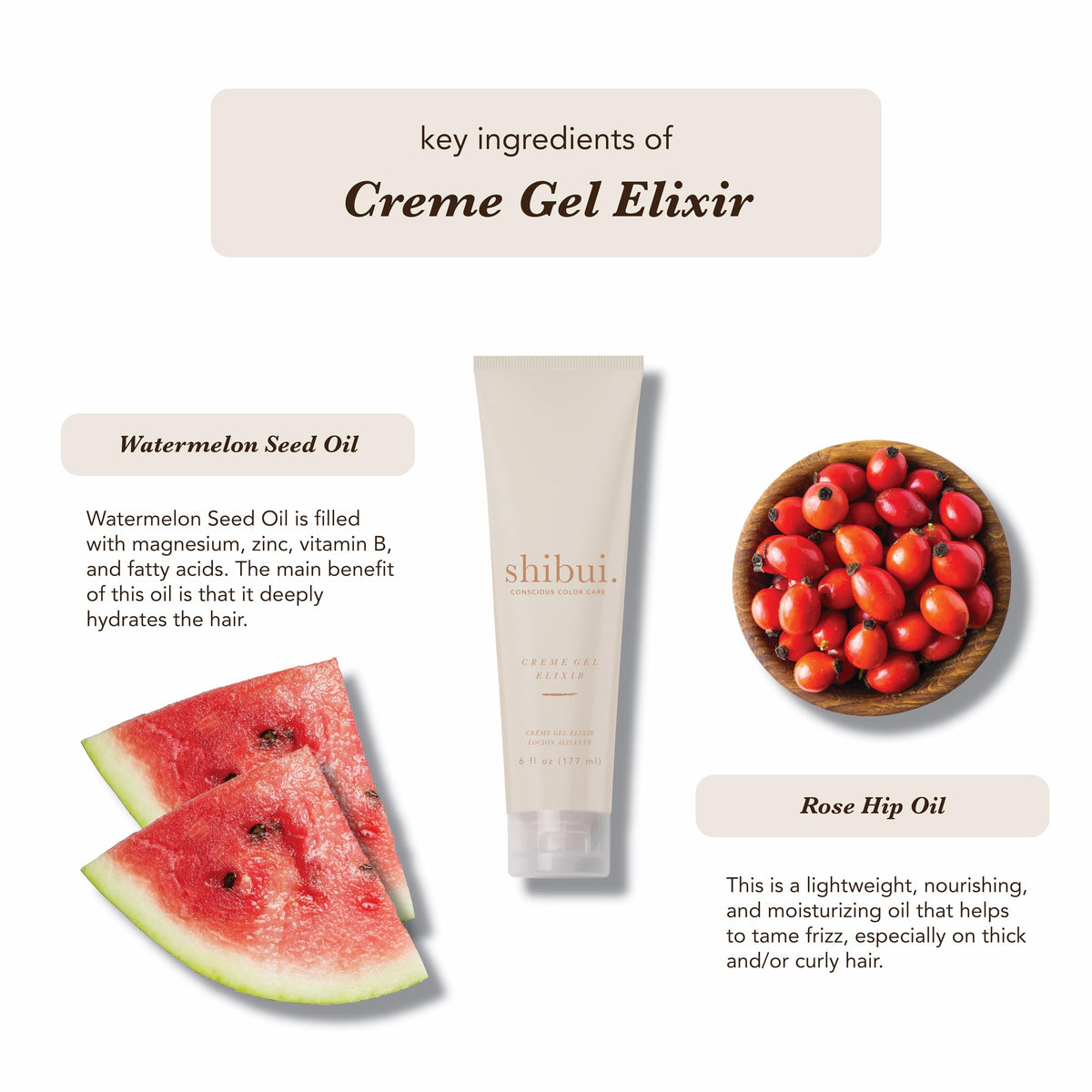 Thermal protection from SHIBUI Creme Gel Elixir supports volume during heat styling