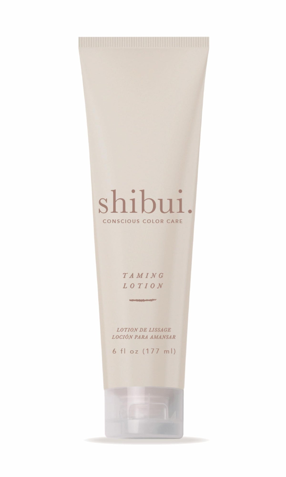 SHIBUI Taming Lotion frizz control for a silky, smooth finish.
