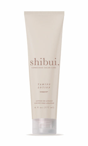 SHIBUI Taming Lotion frizz control for a silky, smooth finish.