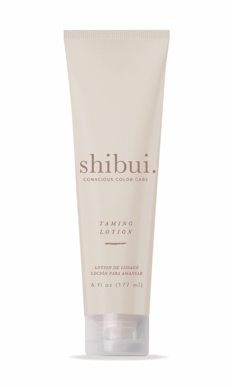 SHIBUI Taming Lotion frizz control for a silky, smooth finish.