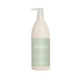 SHIBUI Ultra Hydrating Conditioner bottle close-up showing color protection for vibrant hair.