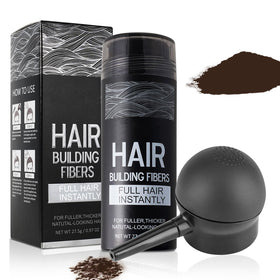 SHIFAKOU hair fibers spray applicator in action for precise thinning-area coverage.