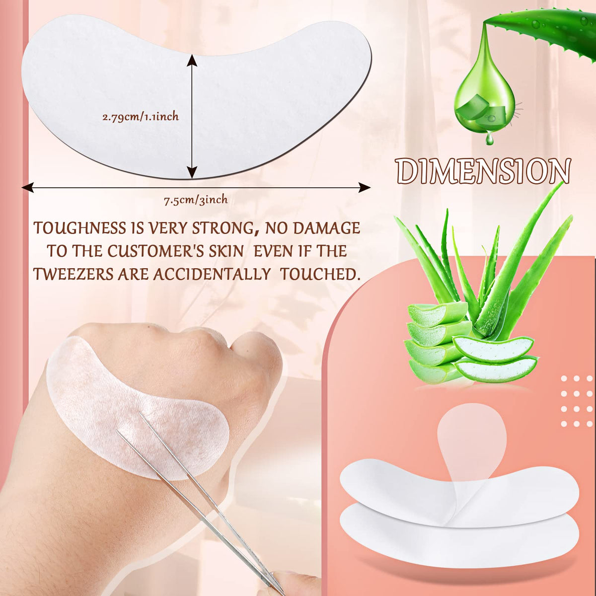Shihanee individually wrapped eye gel pads ensure hygienic lash sessions.