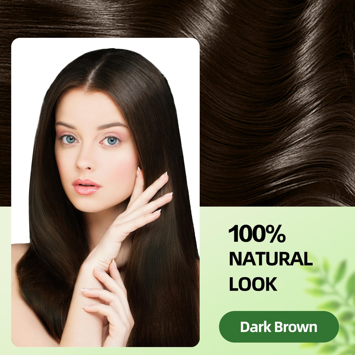 SHIHUANUO hair dye shampoo demonstrates application on hair with even coverage.