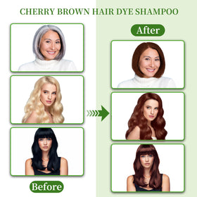 SHIHUANUO Hair Dye Shampoo applying to hair showing gentle, simple coverage