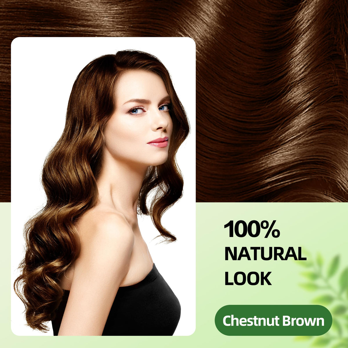 SHIHUANUO bottle with chestnut brown shade and herbal blend for healthier strands