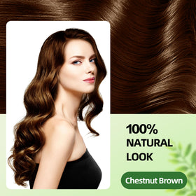 SHIHUANUO bottle with chestnut brown shade and herbal blend for healthier strands