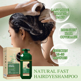 SHIHUANUO Hair Dye Shampoo reddish brown color result on hair