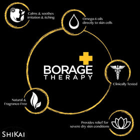 ShiKai Borage Therapy application on forearm demonstrates quick, non-greasy absorption.