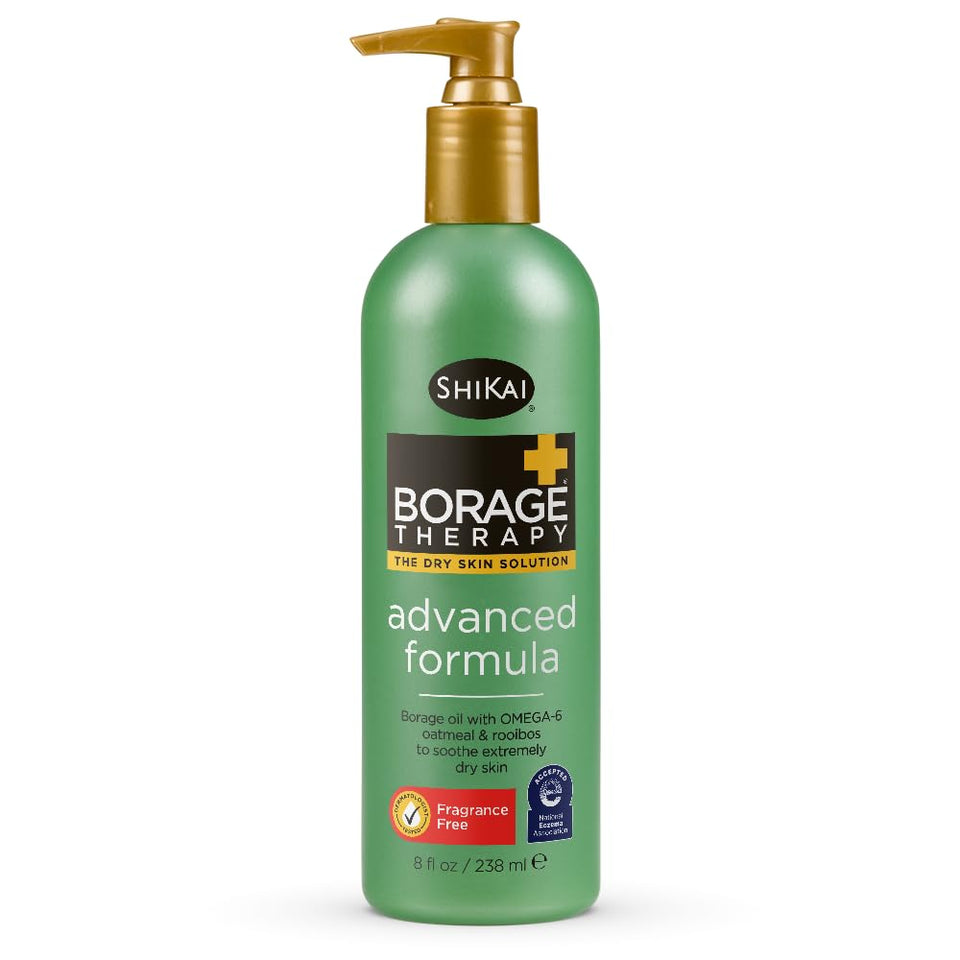 ShiKai Borage Therapy Body Moisturizer 8oz bottle for long-lasting hydration.