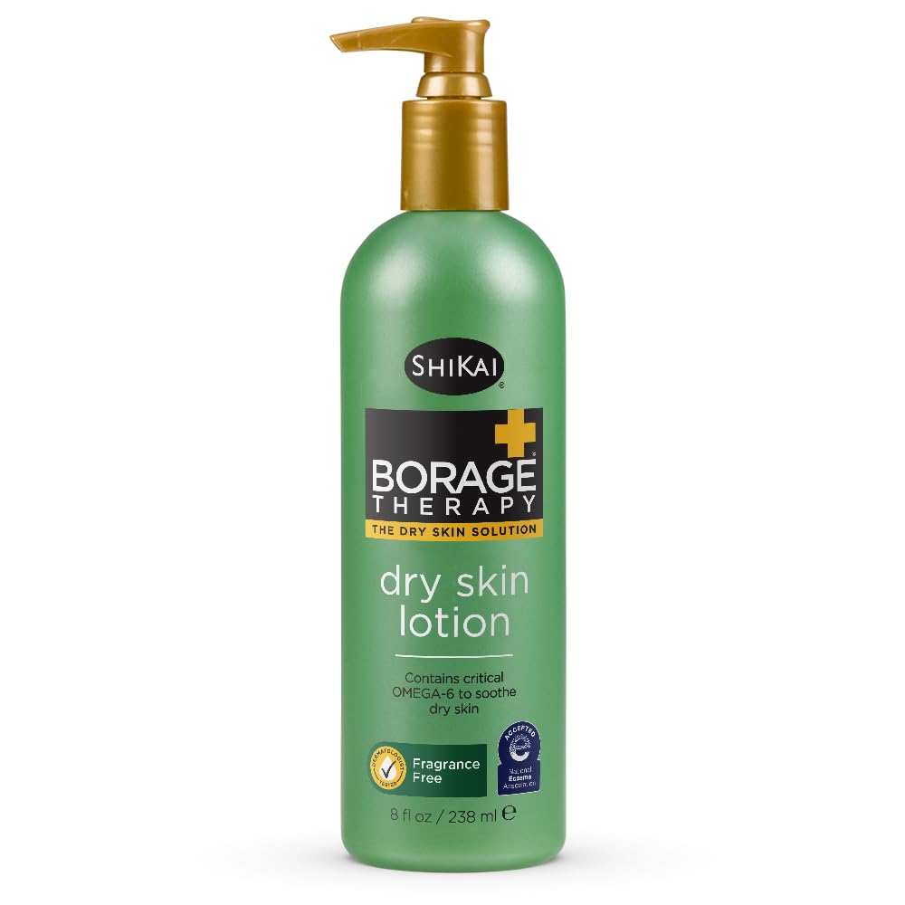 ShiKai Borage Therapy Dry Skin Lotion bottle delivering long-lasting hydration.