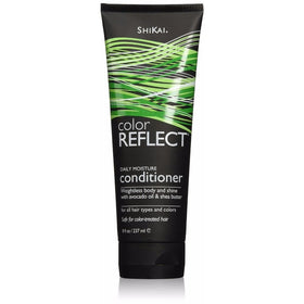 ShiKai Color Reflect Daily Conditioner bottle closeup highlighting unscented formula for color-treated hair.