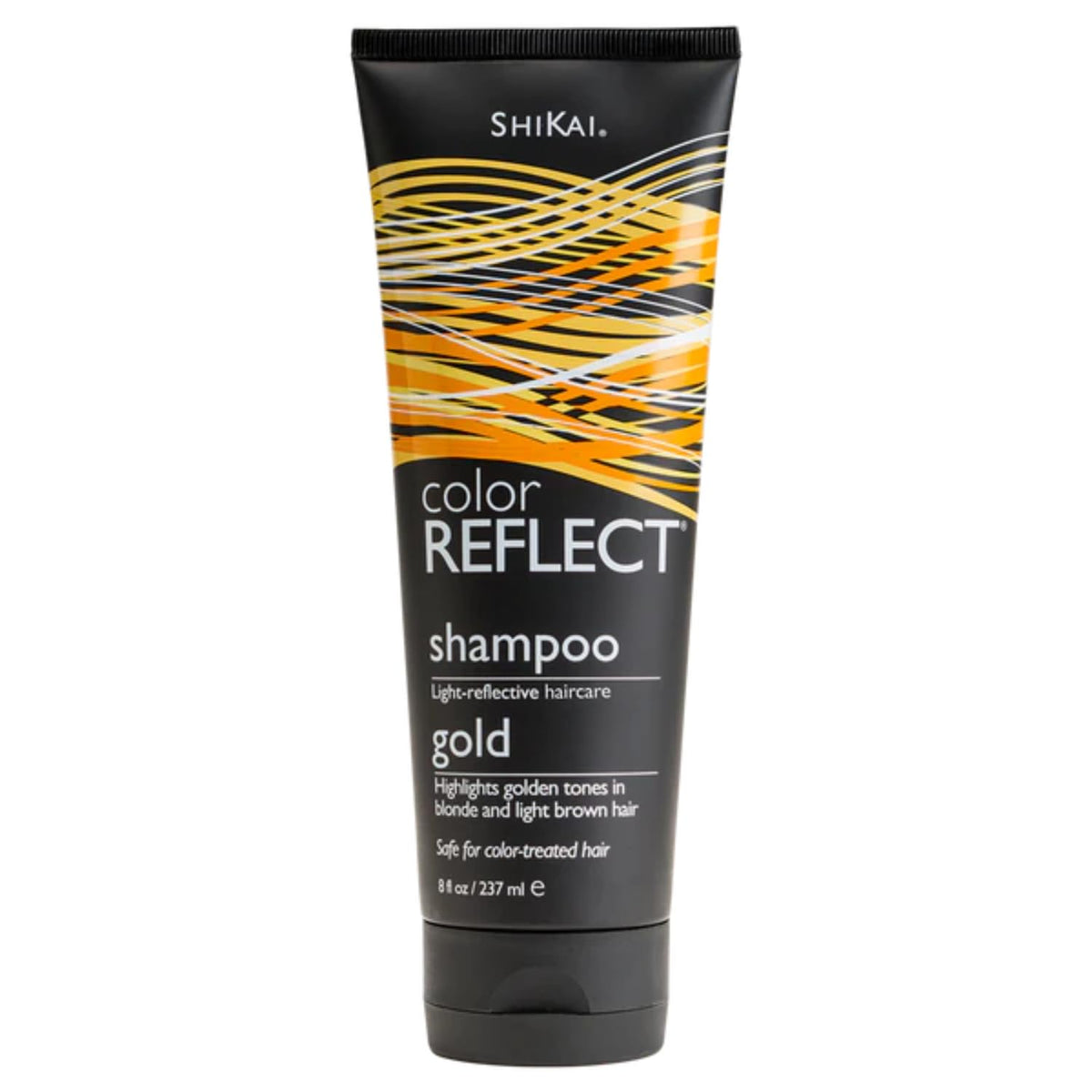 ShiKai Color Reflect Gold Shampoo bottle pour highlighting golden tones and supporting color longevity.