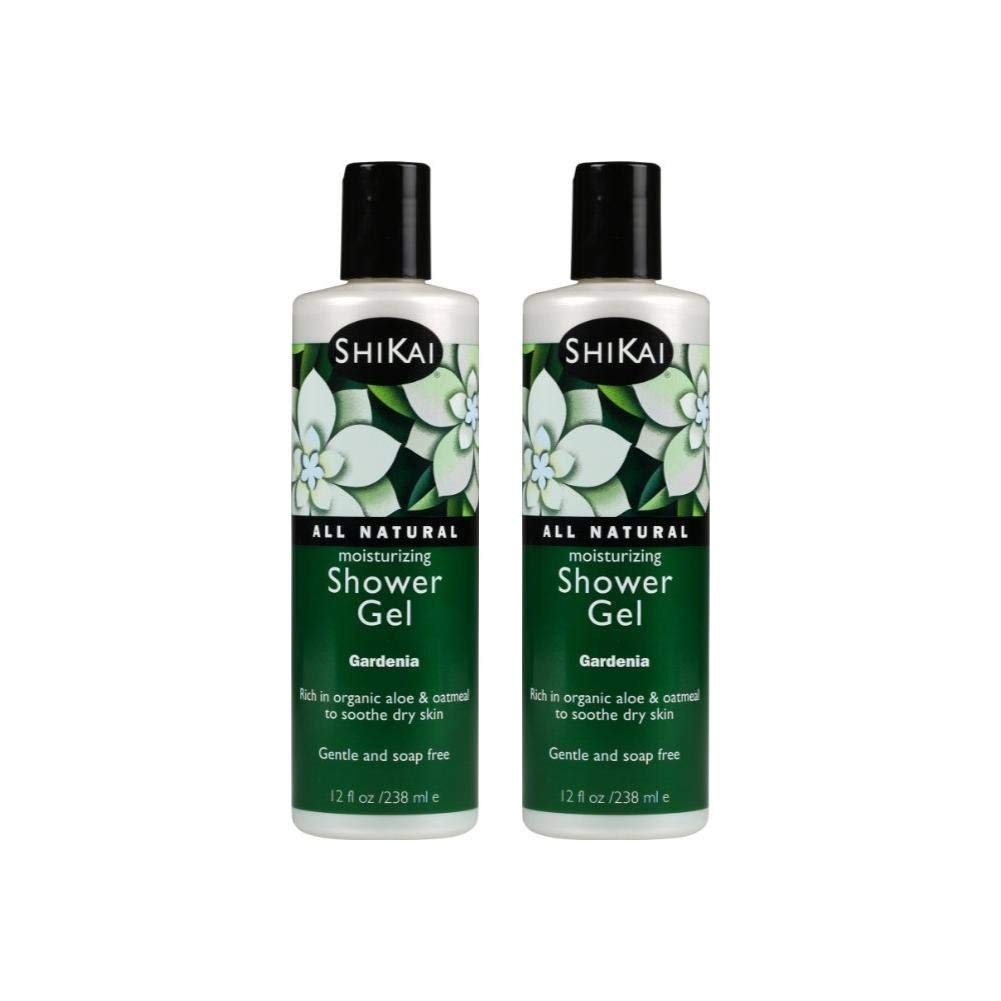 ShiKai Daily Moisturizing Shower Gel Gardenia bottle front shows inviting aroma and rich texture