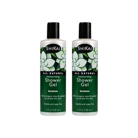 ShiKai Daily Moisturizing Shower Gel Gardenia bottle front shows inviting aroma and rich texture